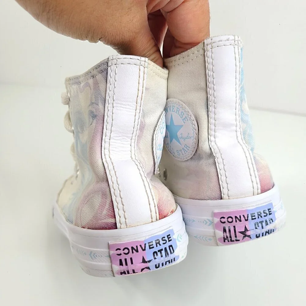 Converse Disney Chuck Taylor High Top White Frozen Elsa Sneakers